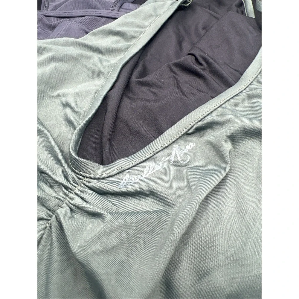 Lot‎ Of 2 Lulli Dancewear Ballet Rosa Gray Green Mesh Leotard LUB349 XS Women